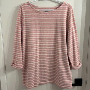 Denver Hayes Striped ¾ Sleeve Top
